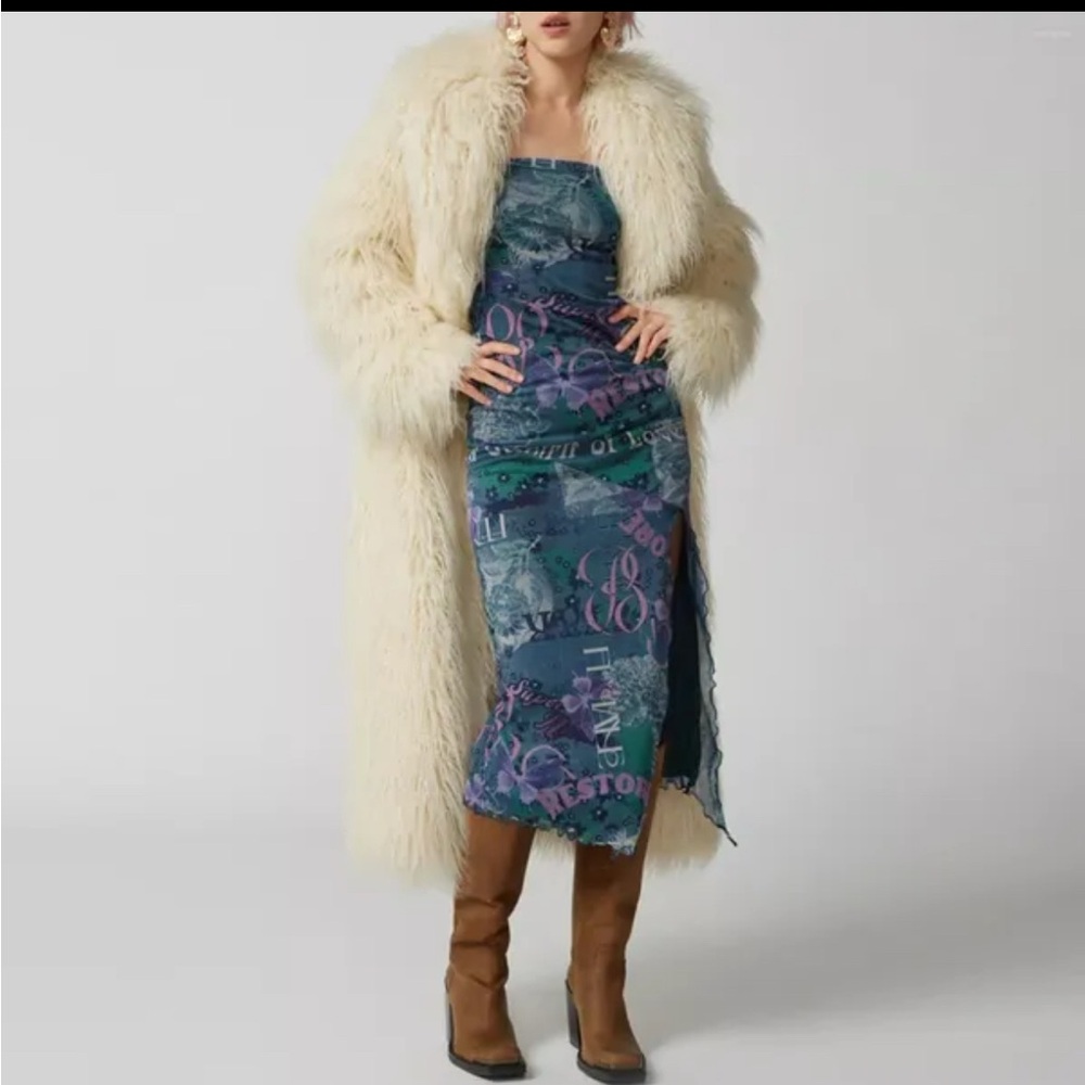 Urban Outfitters Strapless Blue and Purple Dress